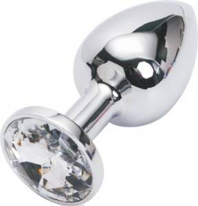 Анальная пробка Butt Plugall Silver Small Diamond 