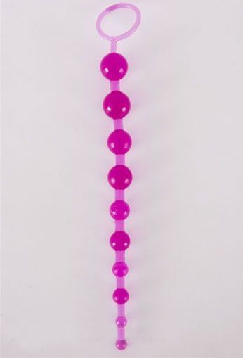 Анальная гелевая цепочка фиолетовая