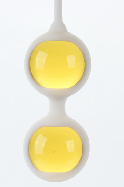 Вагинальные шарики из стекла желтые