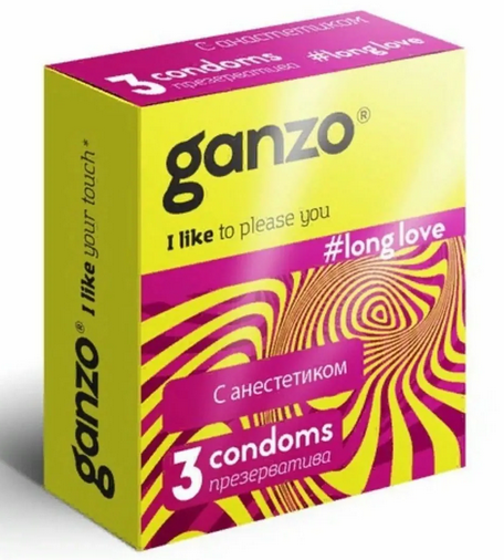 Презервативы Ganzo c анестетиком 3 шт