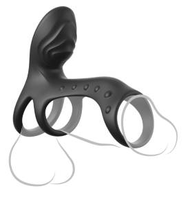 Виброкольцо для пениса с двумя моторами  Cage Pro 