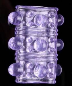 Насадка на пенис голубая 