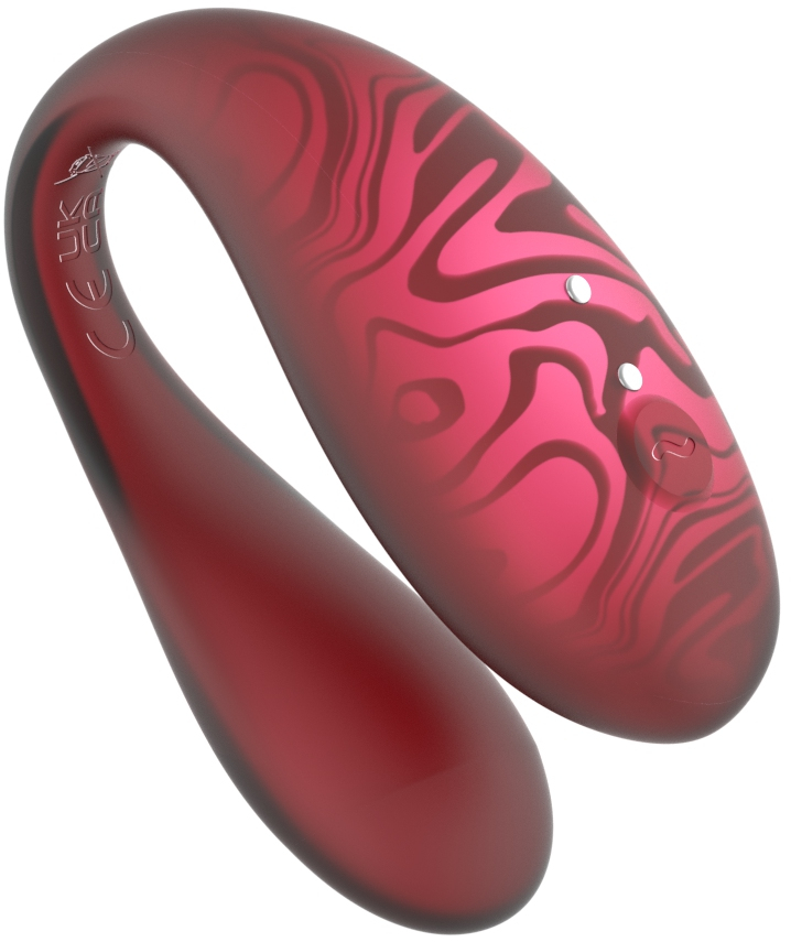 Парный вибромассажер AMOVIBE TWIN+ красный с пультом и приложением