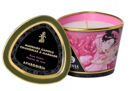 Массажная свеча Shunga с ароматом розы 170 гр