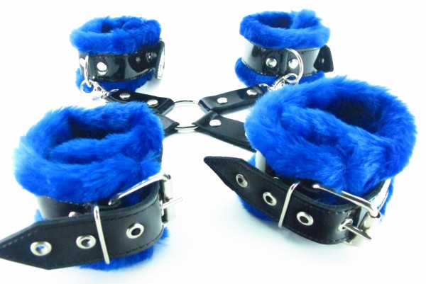 Набор фиксаторов краб с синим мехом