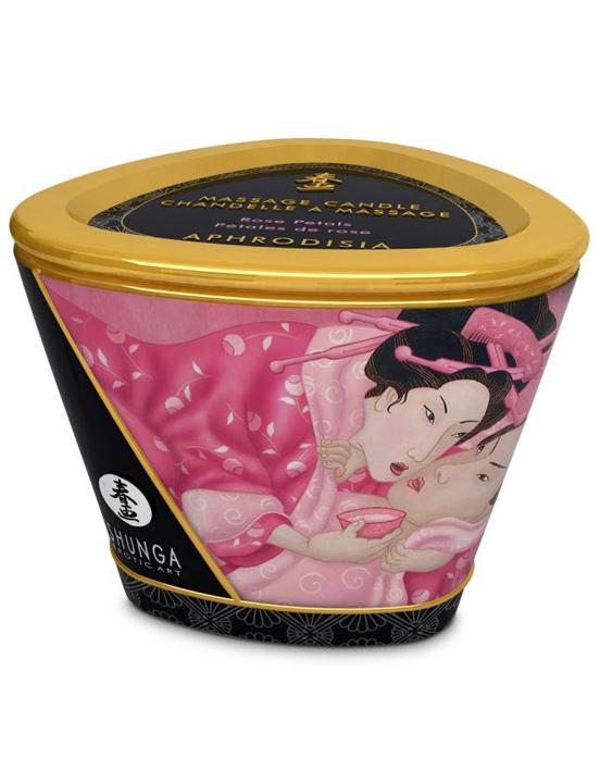 Массажная свеча Shunga с ароматом розы 170 гр