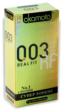 Презервативы Окамото особая форма 003 Real Fit №10