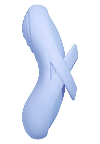 Вибратор голубого цвета на палец Svakom Ehno 2 с нагревом