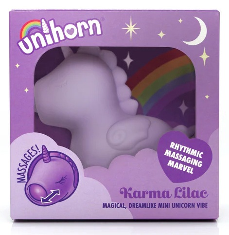 Вибромассажер Unihorn - Karma Lilac с пульсацией фиолетовый
