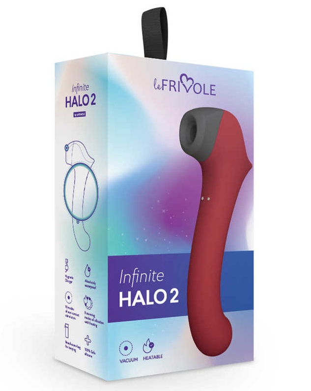 Двухсторонний стимулятор клитора с подогревом Halo 2 Бордо