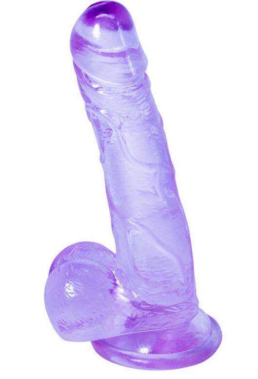 Прозрачный фаллос Oxygen Purple