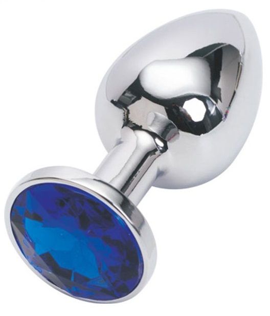 Анальная пробка Butt Plug Blue Silver M
