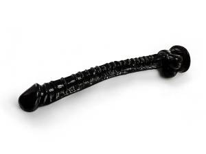 Черный длинный фаллос на присоске 