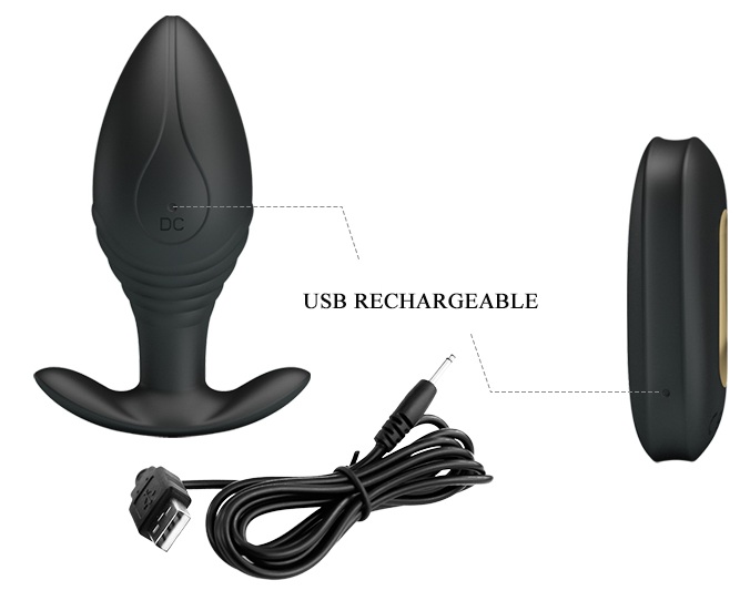 Вибропробка анальная USB