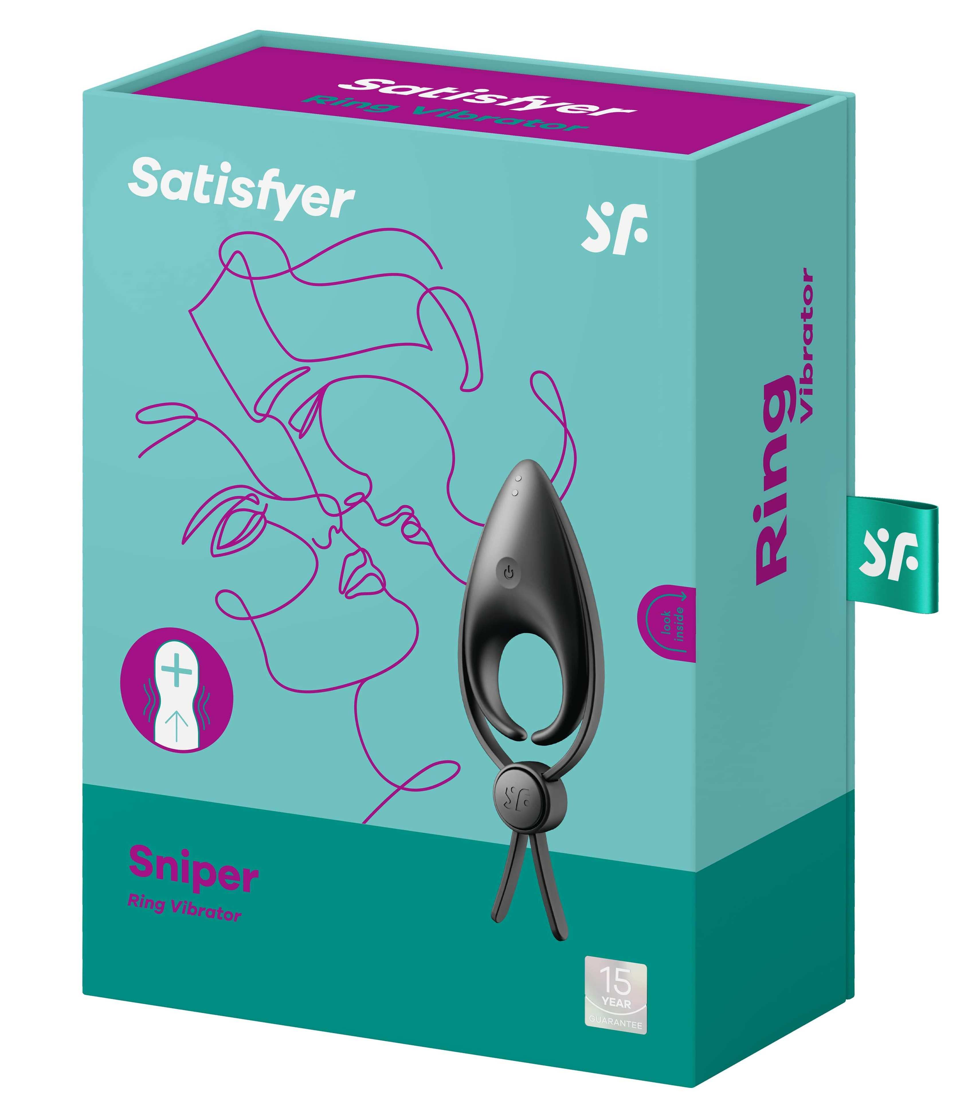 Эрекционное лассо с вибрацией Satisfyer Sniper черный