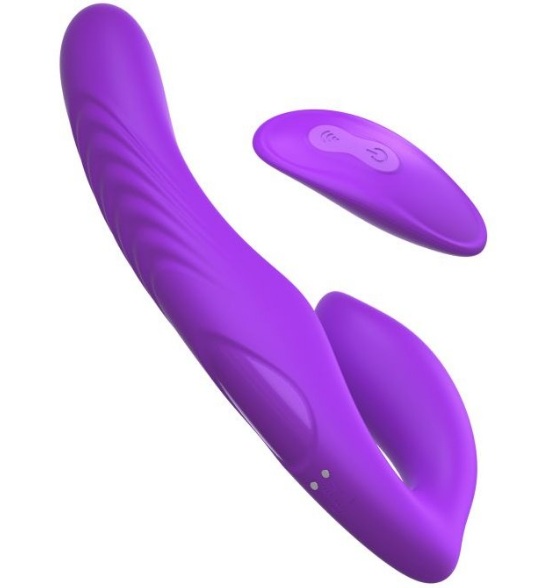 Перезаряжаемый безремневой страпон purple
