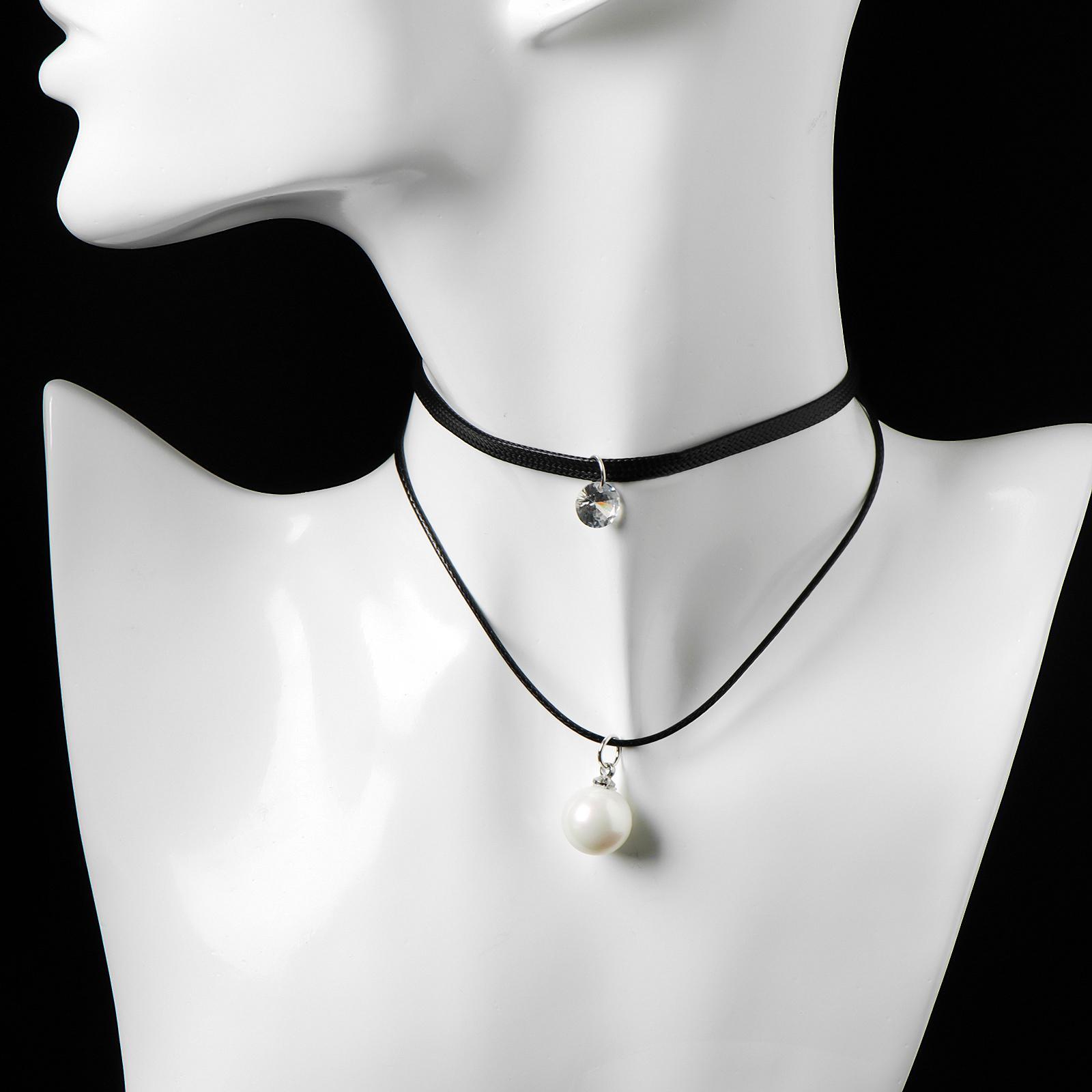 Двойной чокер с бусиной