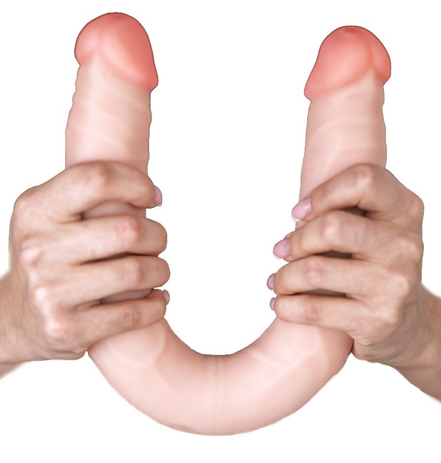 Двойной фаллоимитатор из киберкожи 46 см