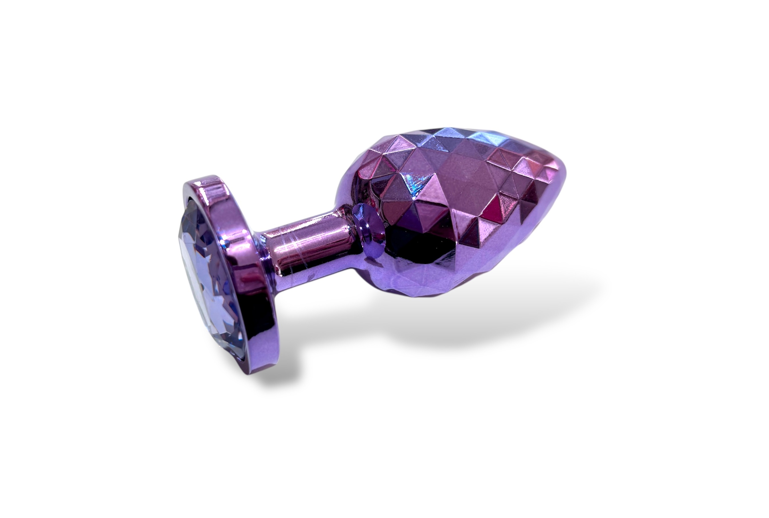 Большая текстурная анальная пробка фиолетовая