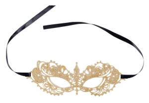 Золотистая маска из кружева