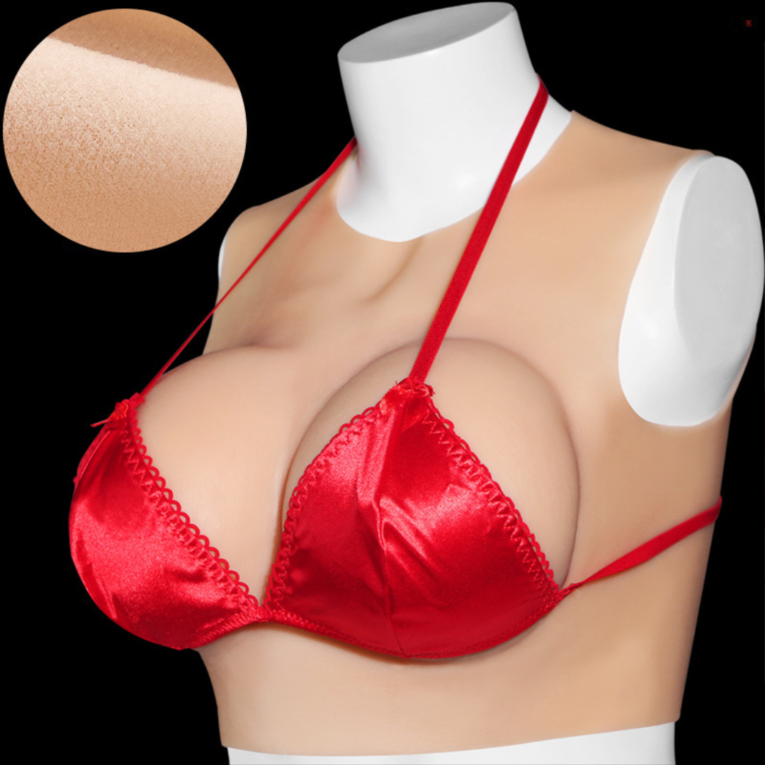 Накладная грудь силиконовая размер D