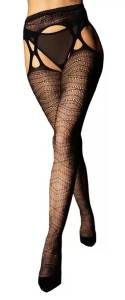 Чулки с ромбовидным узором S/XL 