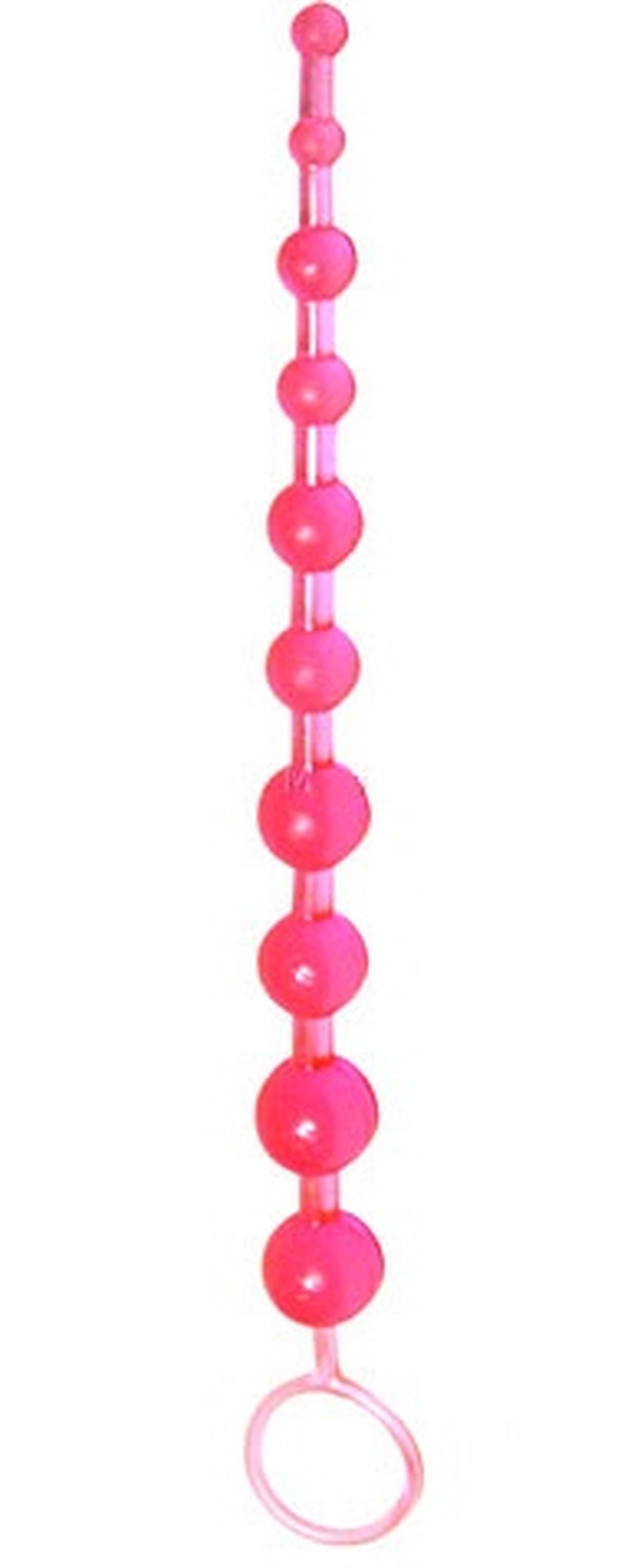 Анальная гелевая цепочка розовая