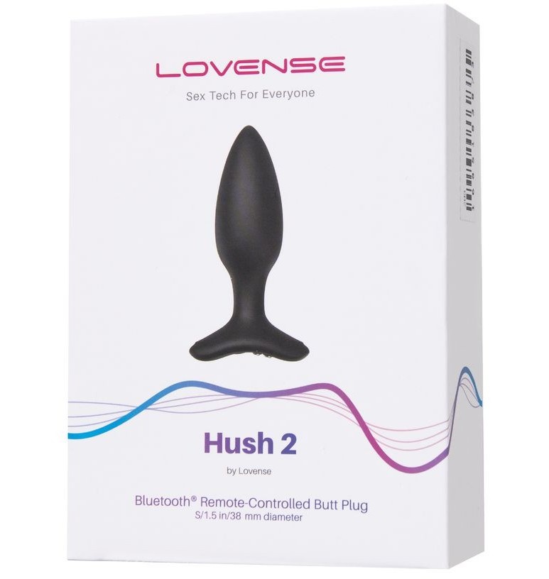 Анальная пробка LOVENSE Hush 2 силиконовая 3,8 см