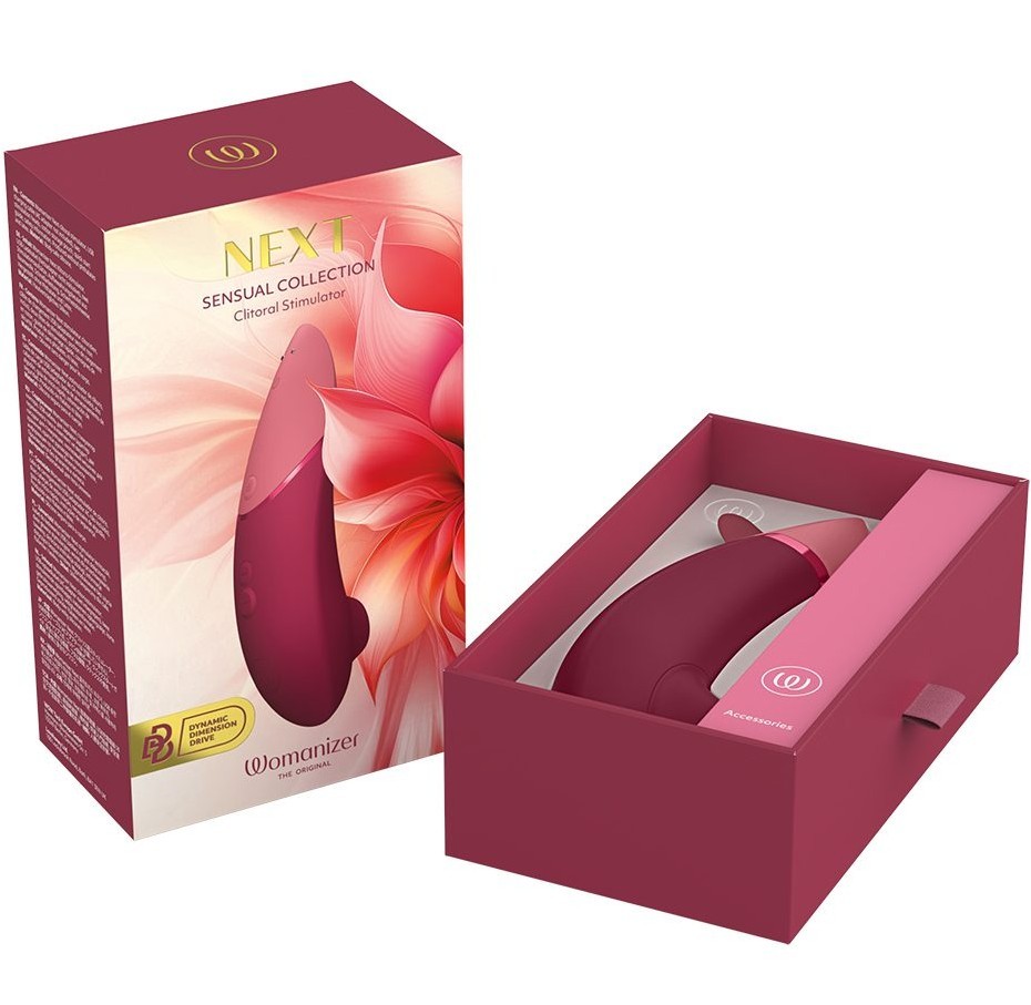 Клиторальный стимулятор Womanizer Next бордовый