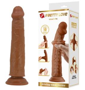 Фаллос с подвижной кожей мулат Sharife 