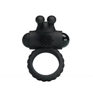 Эрекционное кольцо вибро Black 