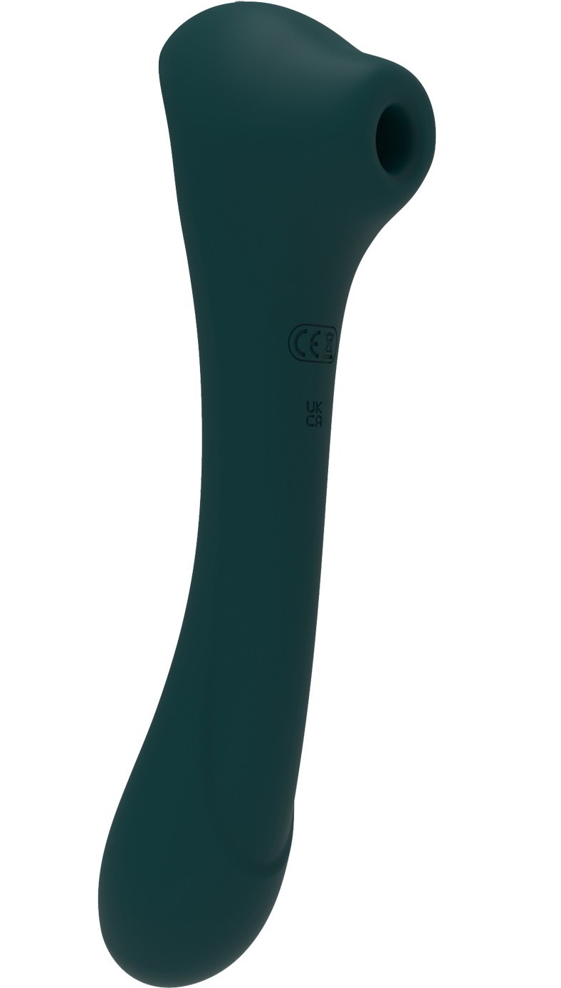 Двухсторонний вакуумный стимулятор New Quiver Teal