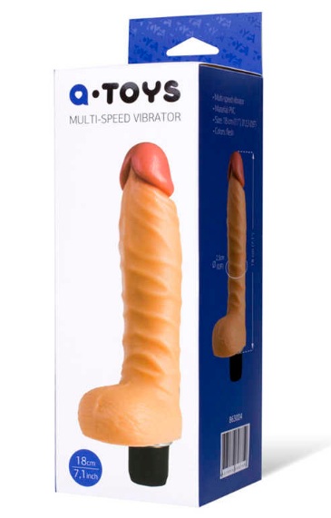 Упругий вибратор с мошонкой 