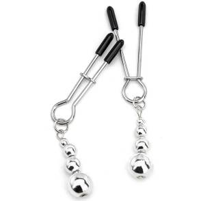 Зажимы на соски с бусинами 