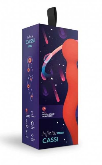 Алый вибромассажер Cassi