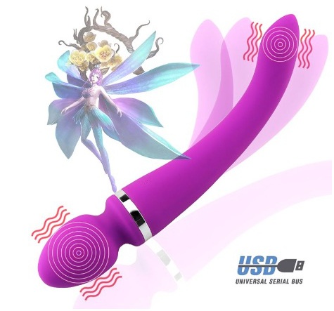 Вибростимулятор двухсторонний Purple