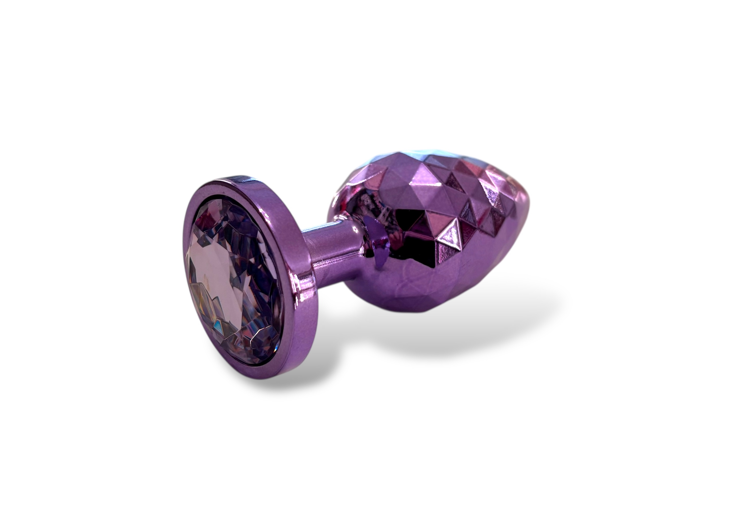 Большая текстурная анальная пробка фиолетовая