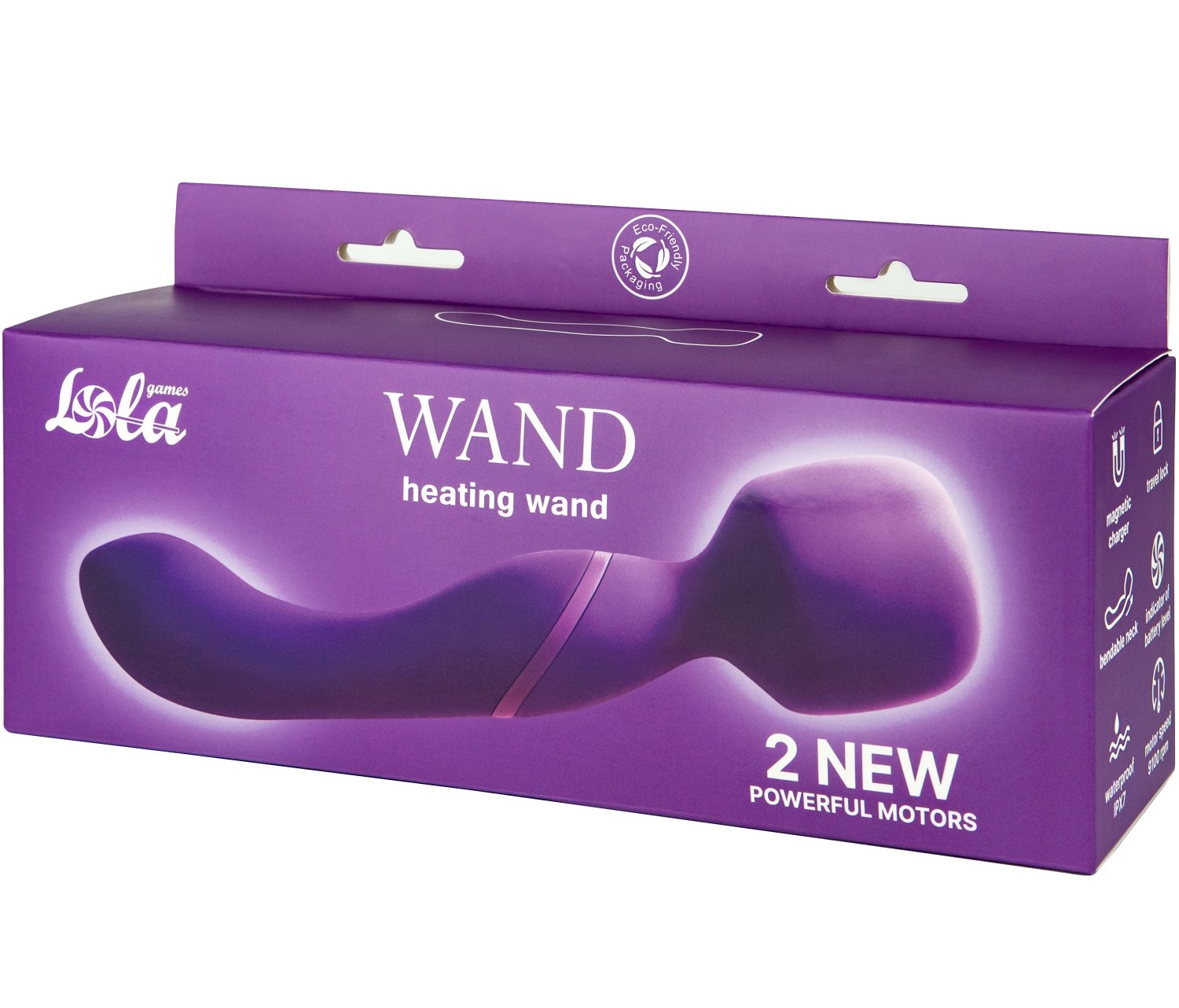 Нагревающийся двухсторонний Вонд Heating Wand Purple 