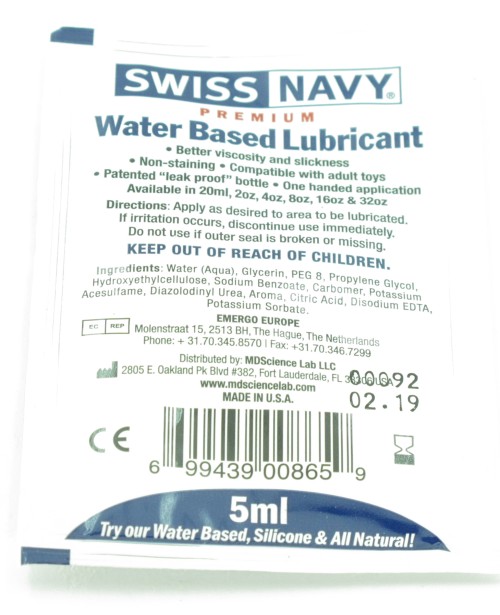 Пробник Swiss navy на водной основе