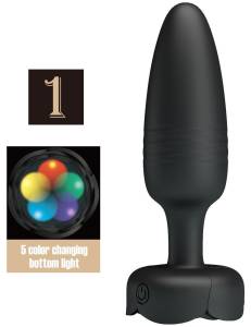 Анальный вибростимулятор с подсветкой 