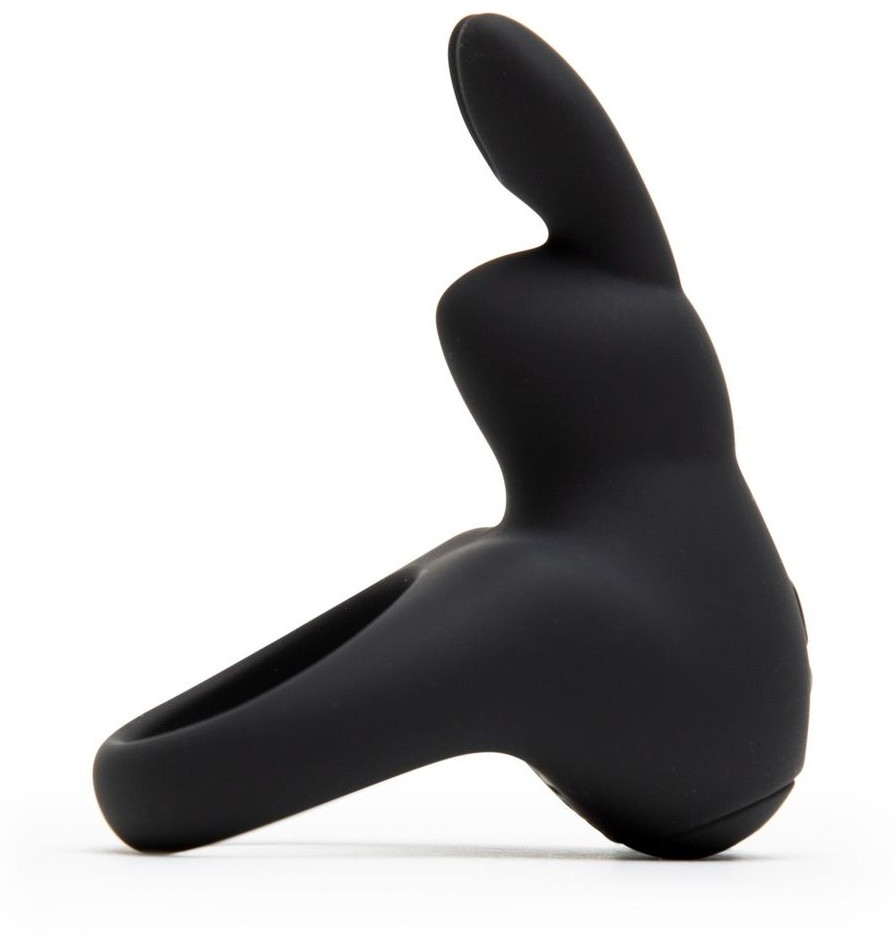 Эрекционное кольцо Happy Rabbit с вибрацией black