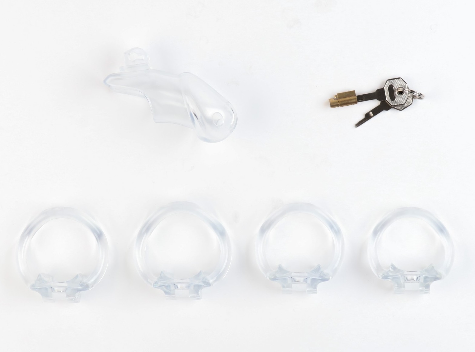 Пояс верности прозрачный с набором колец