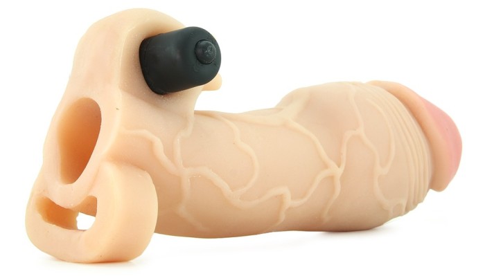 Насадка на пенис удлинитель Vibrating Real Feel 