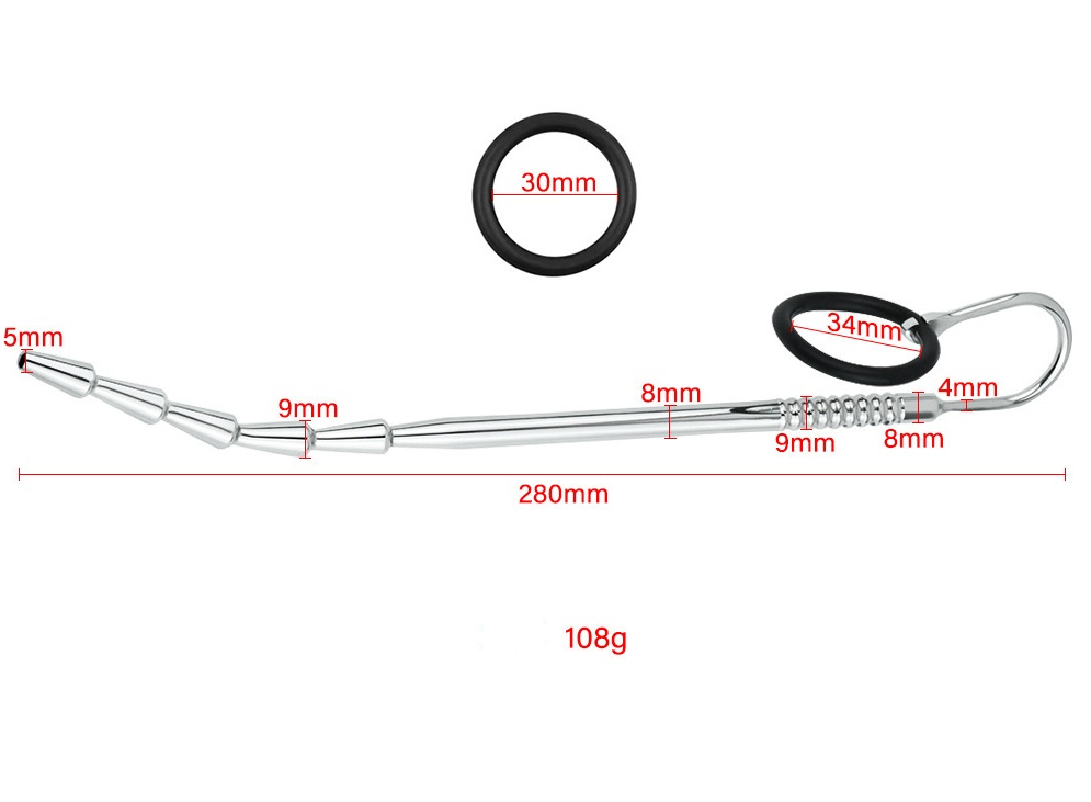 Катетер уретральный металлический с кольцами