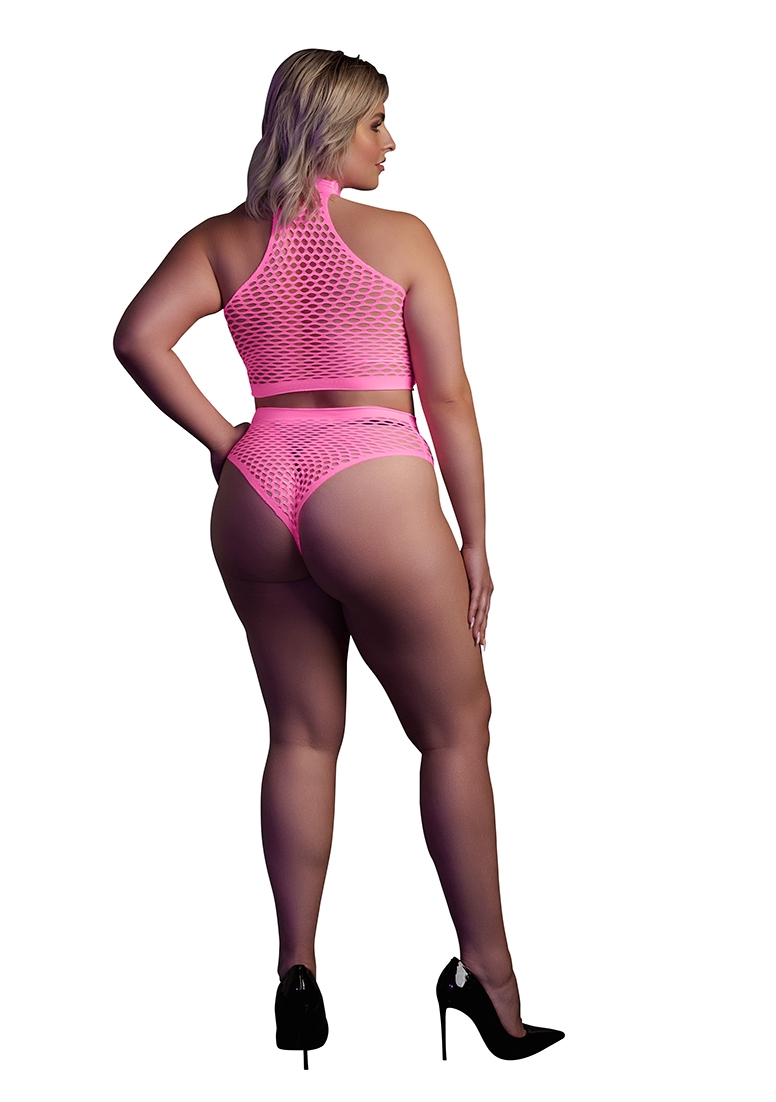 Неоновый комплект розовый - XL/XXXXL