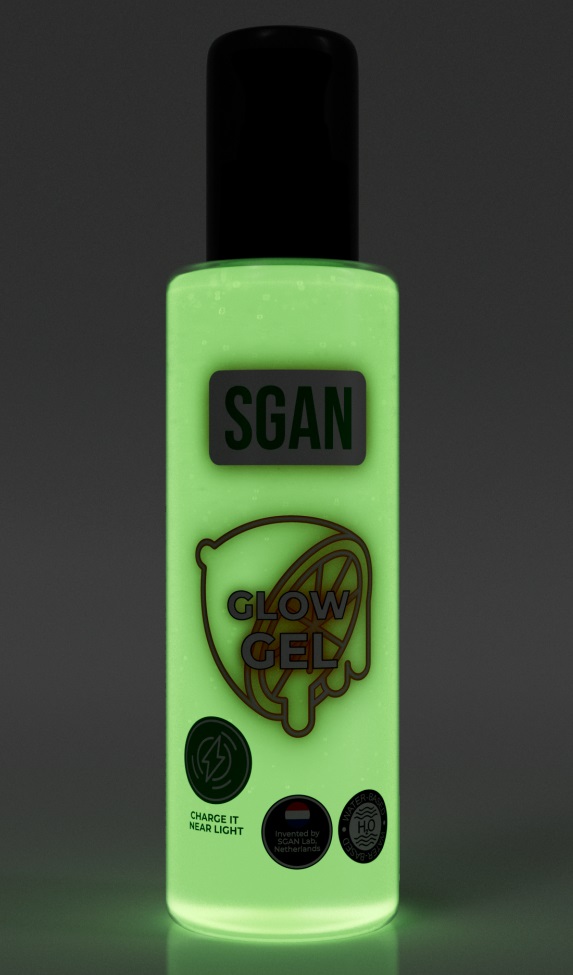 Интимный гель SGAN на водной основе с эффектом свечения 110 мл
