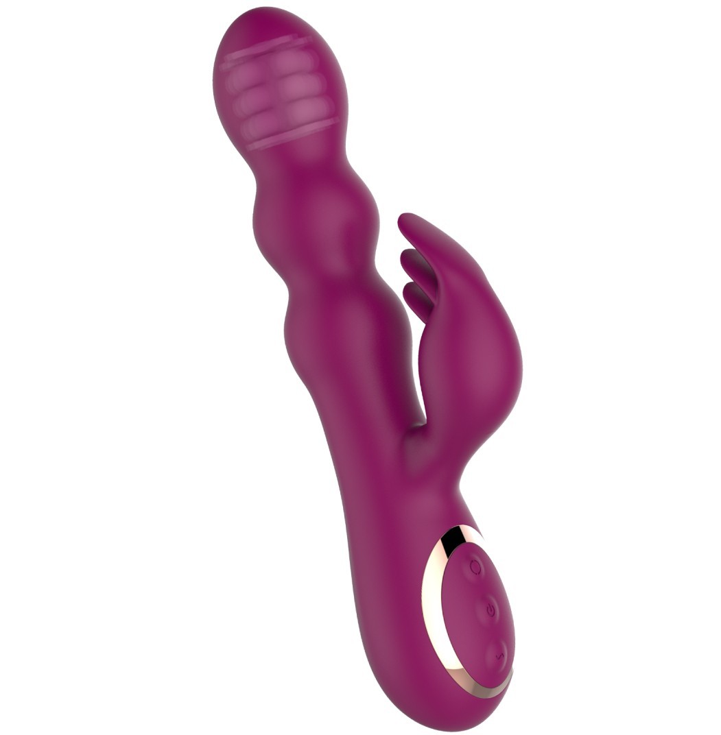 Вибратор-кролик Stamen с массажем бусинами