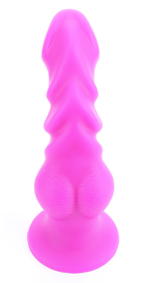 Фаллоимитатор с упругой мошонкой фиолетовый