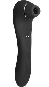 Двухсторонний вакуумный стимулятор Smoooch черный 