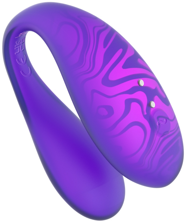 Парный вибромассажер Amovibe TWIN+ фиолетовый с пультом и приложением